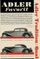 Preview: Adler Standard 8 Gropius Limousine Modellprogramm 1934  "Adler baut" Automobilprospekt (7012)